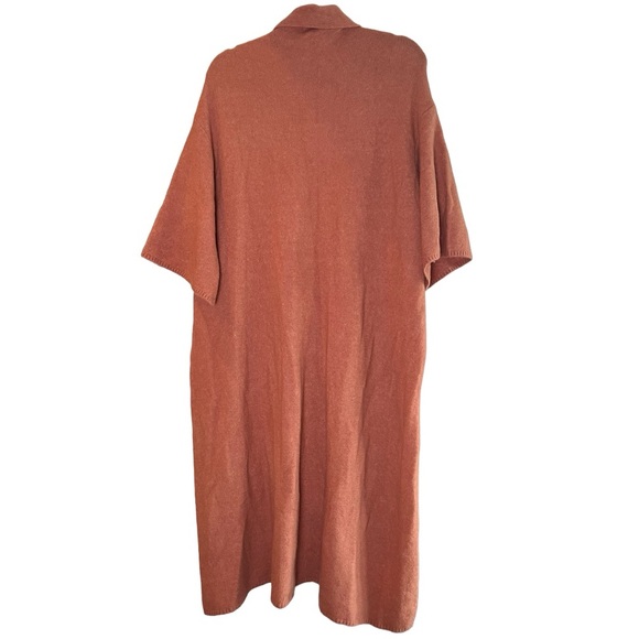 fuzzy cowl neck‎ split thigh knit sweater/dress sz M/L - Picture 2 of 6